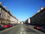 The majestic Great Pulteney street. Your walk into Bath center